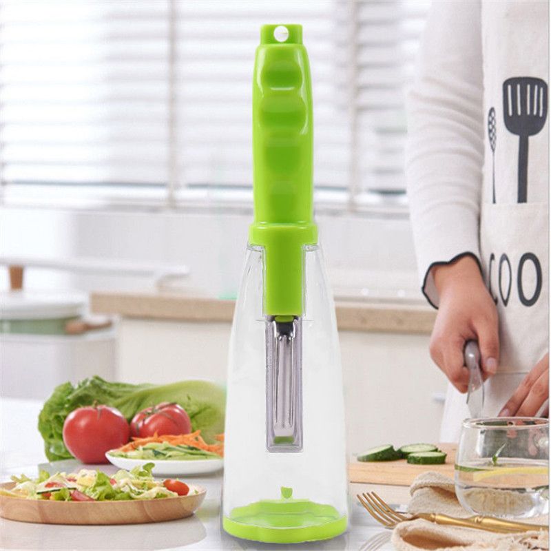 1PC  Stainless Steel Multifunctional Storage Type Peeler for Vegetables and Fruits - Ideal for Kitchen Use - Vegetable Peeler