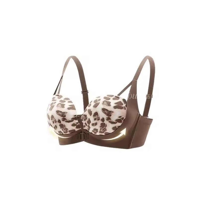 Sexy Lace Front Closure Extreme Push Up Bra Deep Cleavage Brassiere Pretty Back Bralette Underwear Women's Lingerie Panties Set