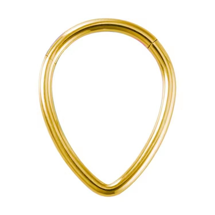 1PC Drip nose Ring Fashion stainless steel closed ring Hinge nasal septum ear bone multi-purpose ring piercing jewelry