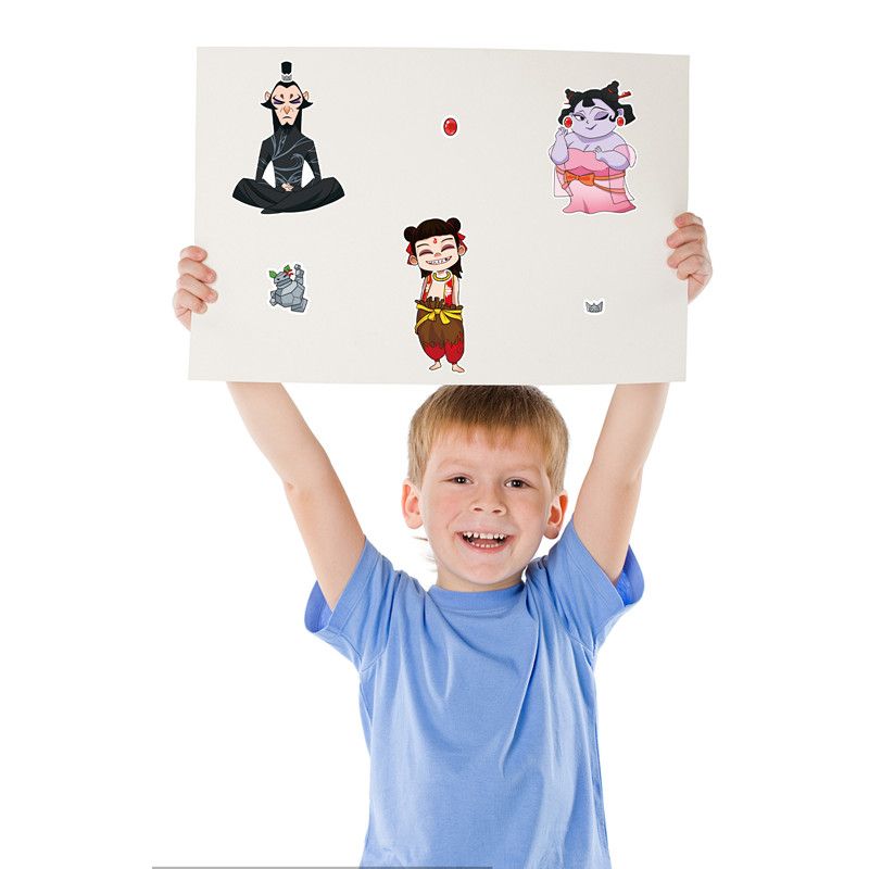 A Set of 8PCS Nezha Changing Stickers DIY Skateboard Laptop Suitcase star Stickers Cute Children's Toys Gifts