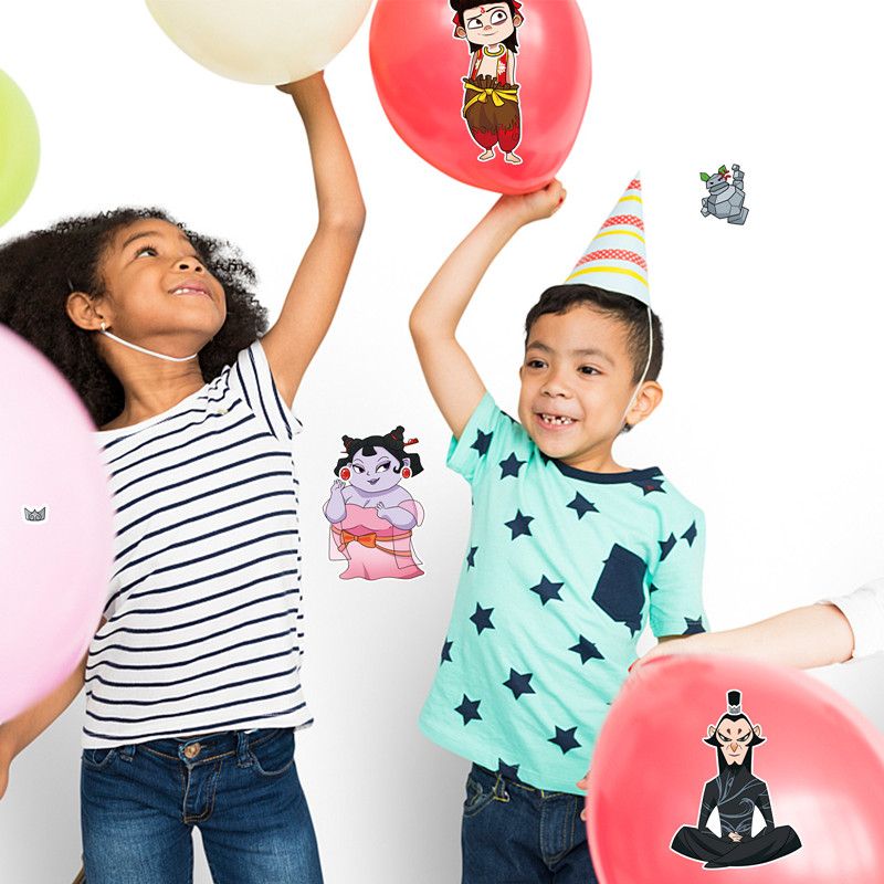 A Set of 8PCS Nezha Changing Stickers DIY Skateboard Laptop Suitcase star Stickers Cute Children's Toys Gifts