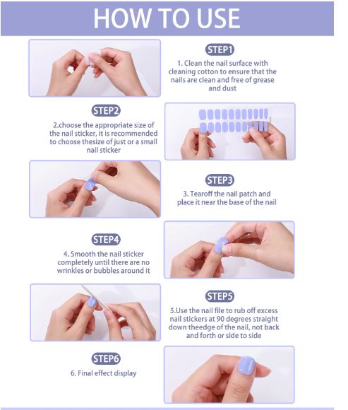 1PC 16Tips French Stripe Gel Nail Strips Full Cover Shining Polka Dot Baking-Free Gel Nail Stickers DIY Manicure Decoration