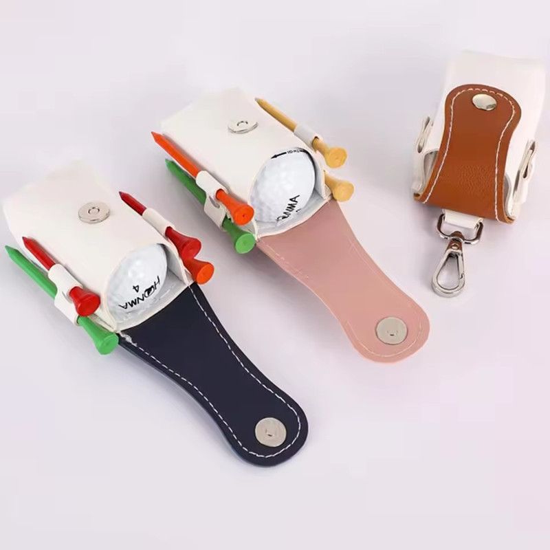 1PC Portable Mini Golf Ball Protection Bag Outside Waist Hanging Keychain Colored Small Waist Bag for Golf Sports Outdoor Use
