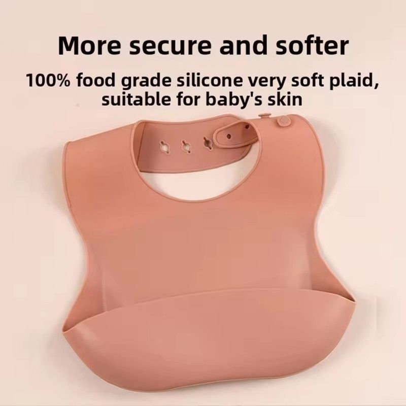 1PC Silicone Bibs For Kids Newborn Baby Feeding Tableware Waterproof Baby Bibs For Toddler Feedings Bibs Burp Cloths Baby Stuff