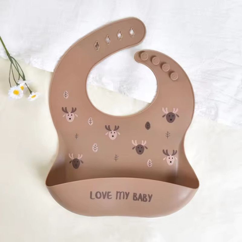 1PC Silicone Bibs For Kids Newborn Baby Feeding Tableware Waterproof Baby Bibs For Toddler Feedings Bibs Burp Cloths Baby Stuff