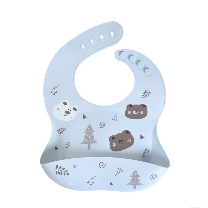 1PC Silicone Bibs For Kids Newborn Baby Feeding Tableware Waterproof Baby Bibs For Toddler Feedings Bibs Burp Cloths Baby Stuff