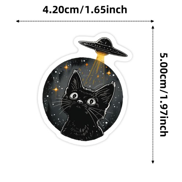 56 Pieces New Cartoon Black Cat Stickers Cute Cute Cat Animal Decal Waterproof Helmet Water Cup Laptop Decorative Stickers