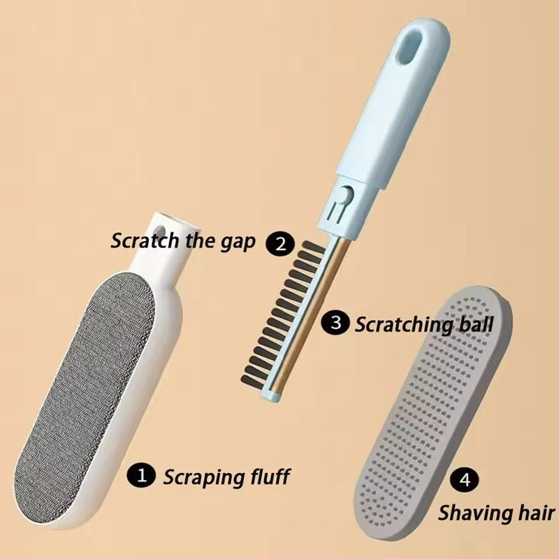 4-in-1 Hair Remover Lint Rollers Brushes Clothes Hairball Remover Brush Dust Sticky Cleaner Fur Zapper Clean Pet Hair Tools