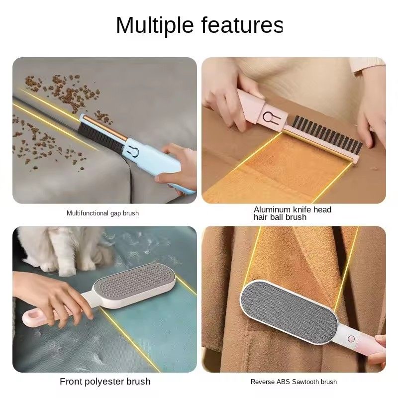 4-in-1 Hair Remover Lint Rollers Brushes Clothes Hairball Remover Brush Dust Sticky Cleaner Fur Zapper Clean Pet Hair Tools