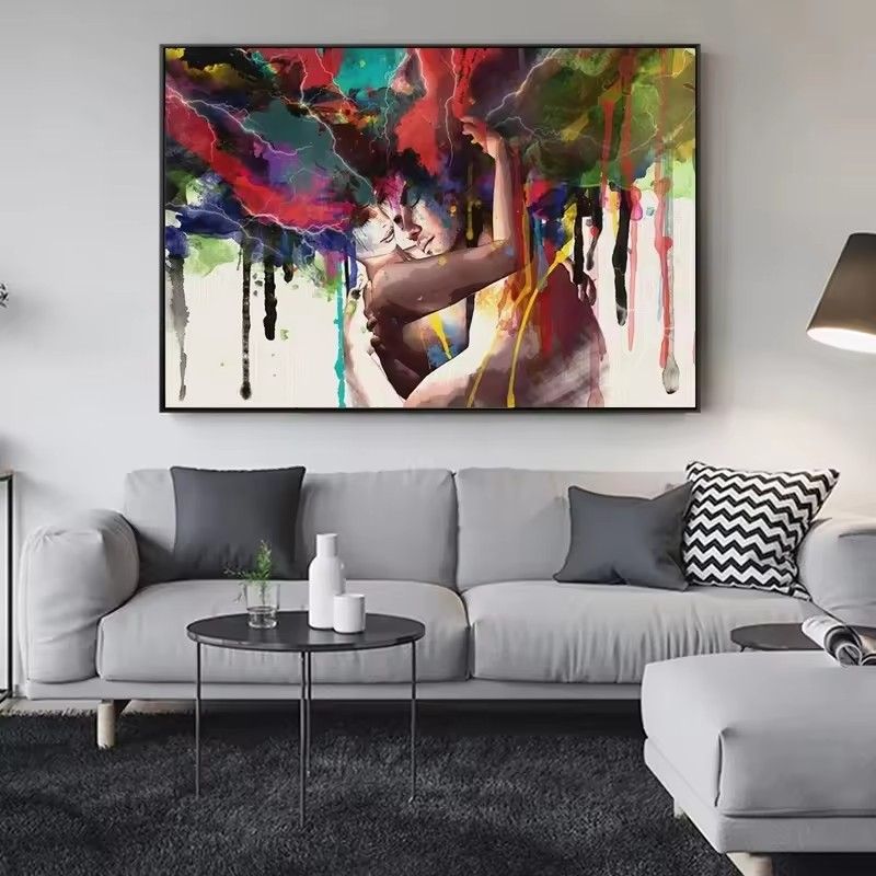 Abstract Canvas Art Wall Paintings Couple Of Lover Modern Wall Posters And Prints Portrait Canvas Prints For Living Room Cuadros