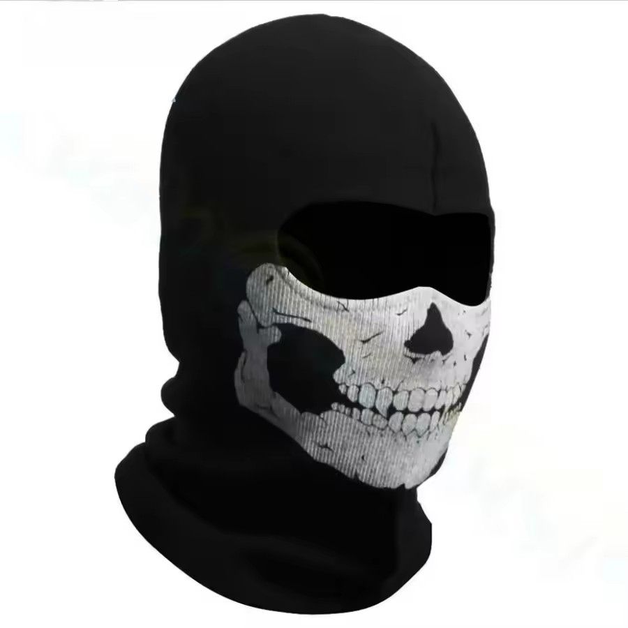 Bicycle Balaclava Full Face Mask Skull Print Motorcycle Full Face Mask Windproof Skiing Head Neck Warmer Bicycle Helmet Liner 
 FZ-479