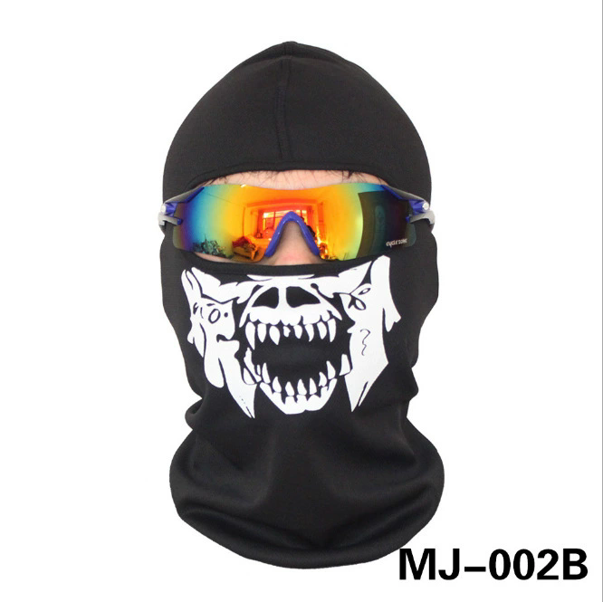 Bicycle Balaclava Full Face Mask Skull Print Motorcycle Full Face Mask Windproof Skiing Head Neck Warmer Bicycle Helmet Liner 
 FZ-479