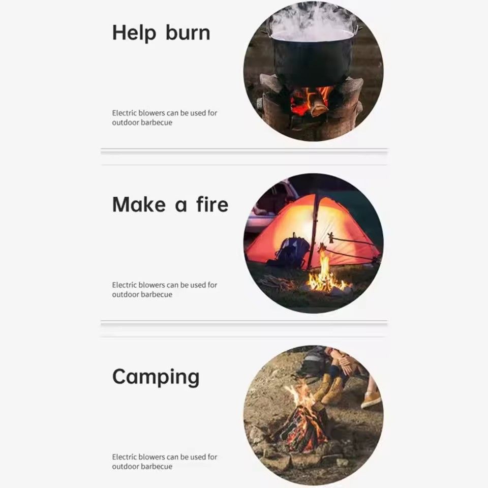 Adjustable Blower Fan For BBQ Heater Blower Air Blower Cooking Speed Controller Outdoor Portable Machine