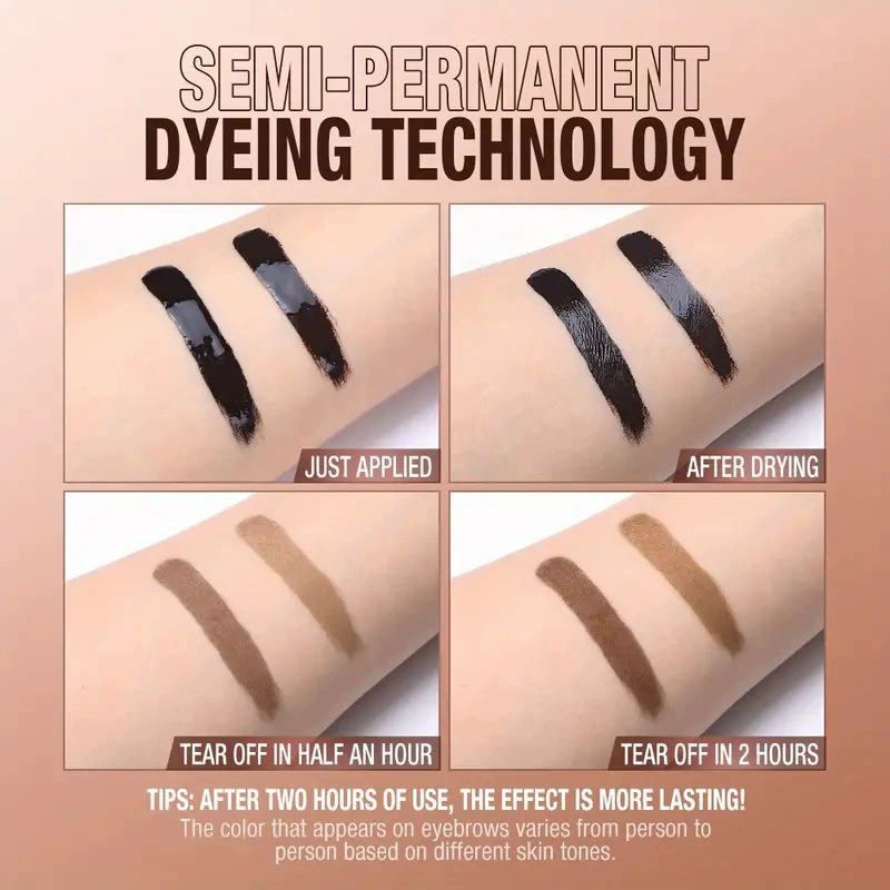 Lasting 3 Days Tattoo Easy Peel Off Eyebrow Gel Cream Types Long-Lasting Smudge-Proof Sweat Resistant Waterproof Cosmetics B2-1049