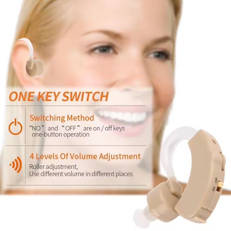 BTE Hearing Aid Ear for Deafness Sound Amplifier Adjustable Hearing Aids Portable Super Ear Hearing Amplifier for the Elderly B2--115