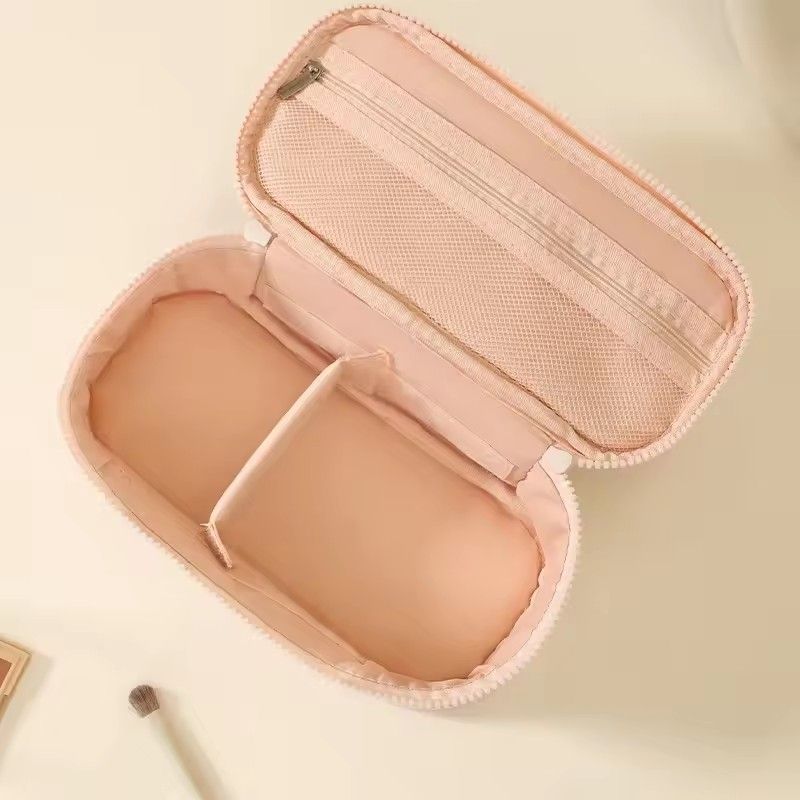 1PC Hand-held Cosmetic Bag Small Makeup Organizer Bags Woman Large Capacity Toiletry Bag Makeup Bruses Holder Travel Organizer