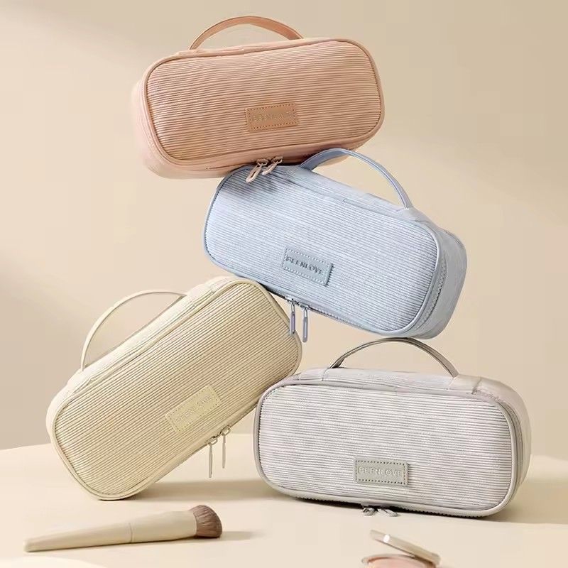 1PC Hand-held Cosmetic Bag Small Makeup Organizer Bags Woman Large Capacity Toiletry Bag Makeup Bruses Holder Travel Organizer