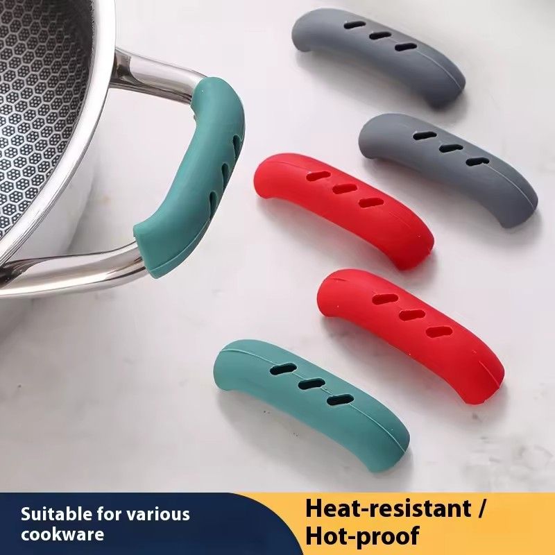 10PCS Silicone Assist Handle Holder Grip Kitchen Cast Iron Skillet Handle Covers Heat Resistant Non Slip Pot Grip Handle Sleeves