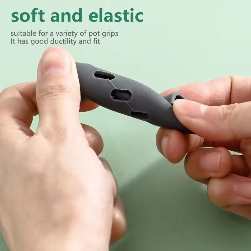 10PCS Silicone Assist Handle Holder Grip Kitchen Cast Iron Skillet Handle Covers Heat Resistant Non Slip Pot Grip Handle Sleeves