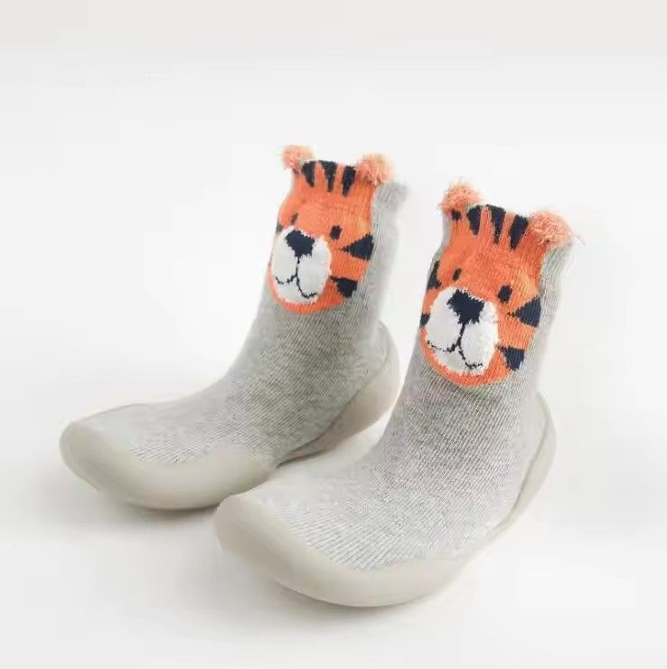 Spring Baby Toddler Shoes Baby Shoes Non-slip Fox Tiger Thickening Shoes Sock Floor Shoes Foot Socks Animal Style