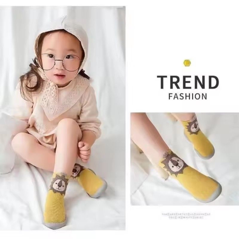 Spring Baby Toddler Shoes Baby Shoes Non-slip Fox Tiger Thickening Shoes Sock Floor Shoes Foot Socks Animal Style