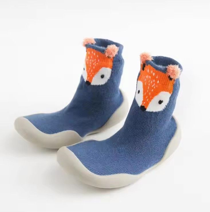 Spring Baby Toddler Shoes Baby Shoes Non-slip Fox Tiger Thickening Shoes Sock Floor Shoes Foot Socks Animal Style