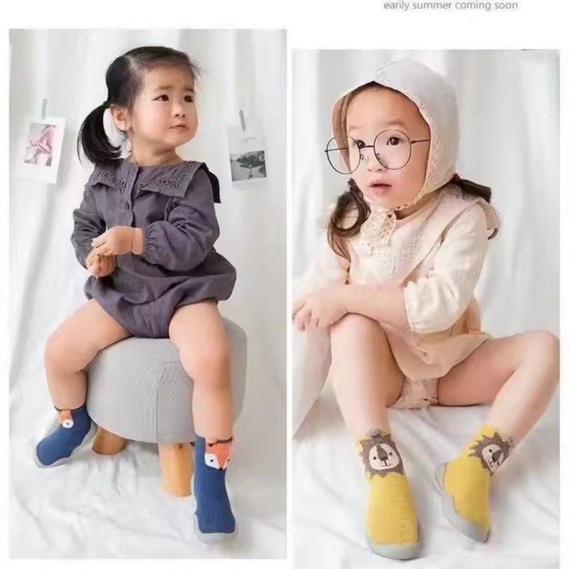 Spring Baby Toddler Shoes Baby Shoes Non-slip Fox Tiger Thickening Shoes Sock Floor Shoes Foot Socks Animal Style