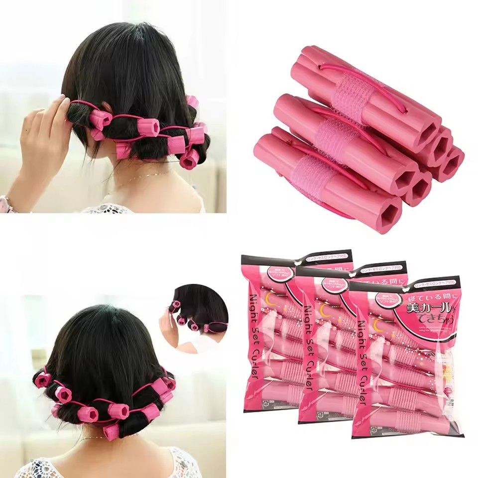 6pcs Heatless Curls Hair Rollers Set Woman Overnight Sleeping Hair Curler DIY Hairstyling Tools for Hair Styling Accessories