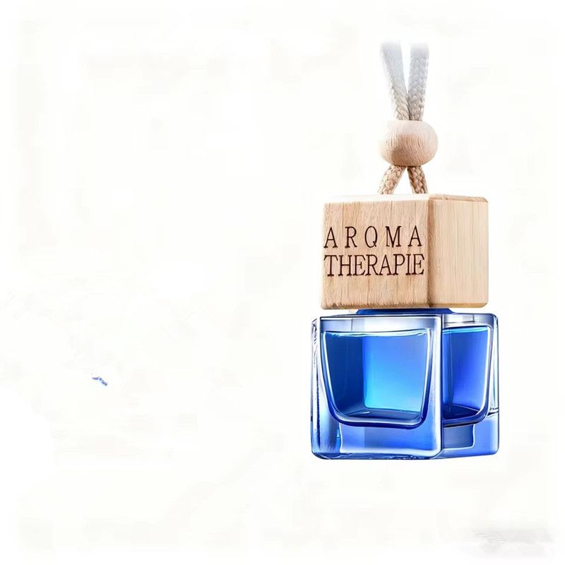 1PC 8ml Square Car Diffuser, 10 Scents Hanging Air Freshener with Refillable Bottle, Car Fragrance Decor Gift like Gardenia