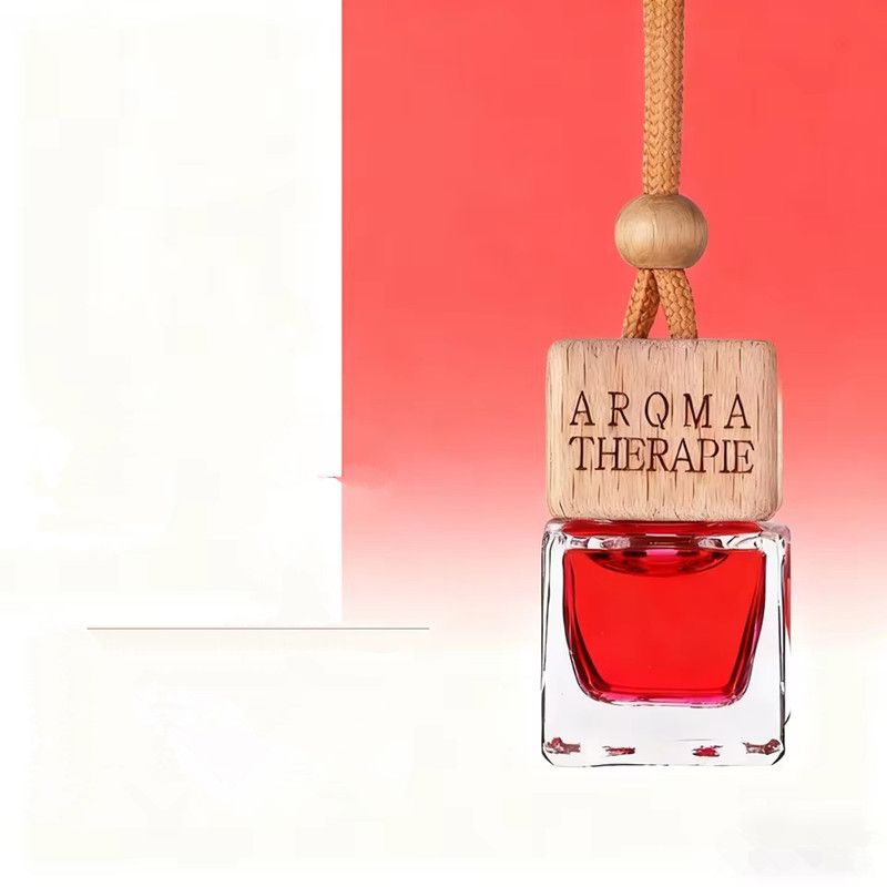 1PC 8ml Square Car Diffuser, 10 Scents Hanging Air Freshener with Refillable Bottle, Car Fragrance Decor Gift like Gardenia