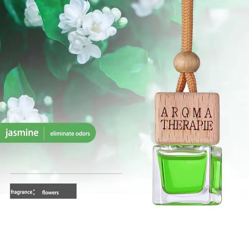 1PC 8ml Square Car Diffuser, 10 Scents Hanging Air Freshener with Refillable Bottle, Car Fragrance Decor Gift like Gardenia