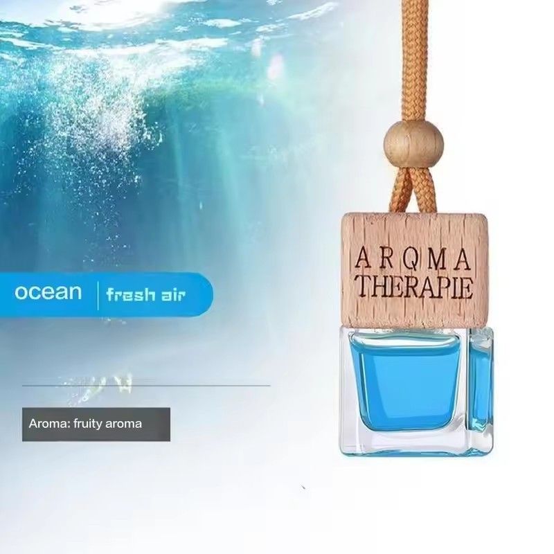 1PC 8ml Square Car Diffuser, 10 Scents Hanging Air Freshener with Refillable Bottle, Car Fragrance Decor Gift like Gardenia