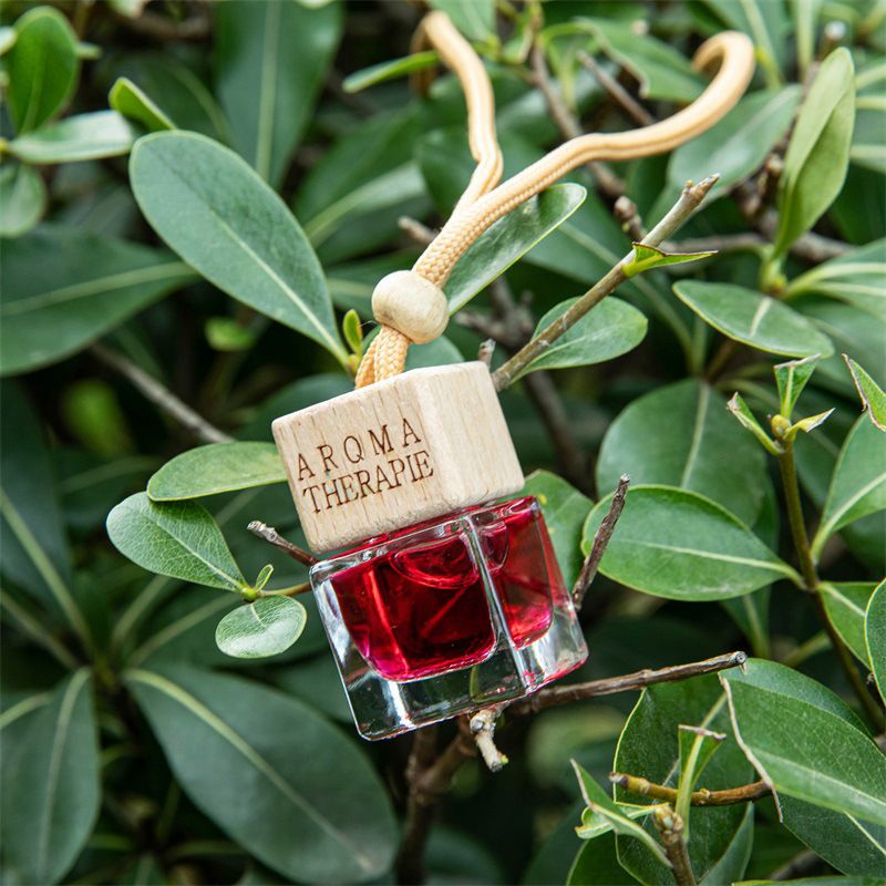 1PC 8ml Square Car Diffuser, 10 Scents Hanging Air Freshener with Refillable Bottle, Car Fragrance Decor Gift like Gardenia