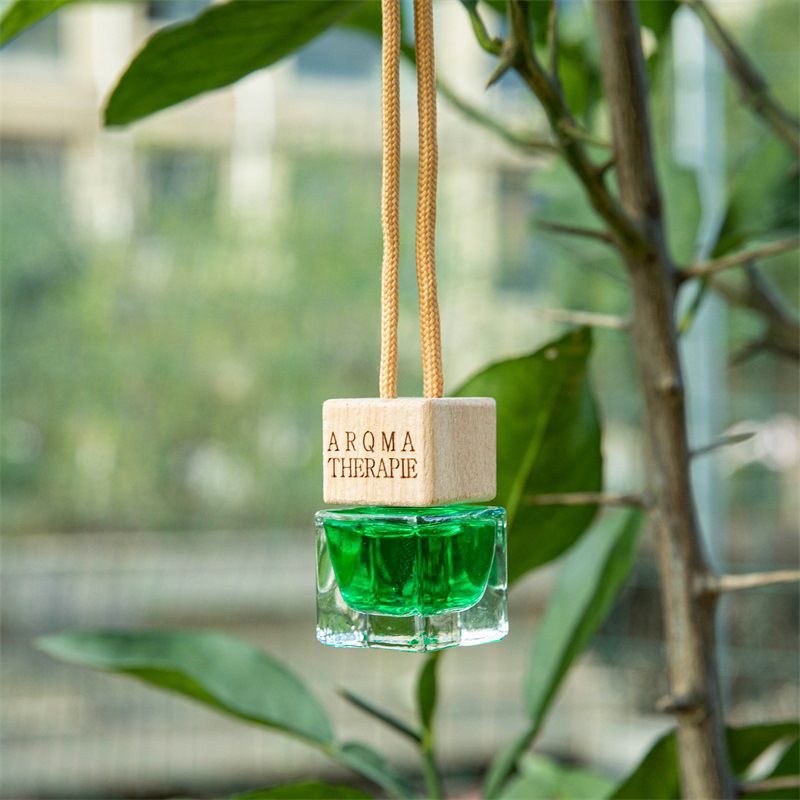 1PC 8ml Square Car Diffuser, 10 Scents Hanging Air Freshener with Refillable Bottle, Car Fragrance Decor Gift like Gardenia