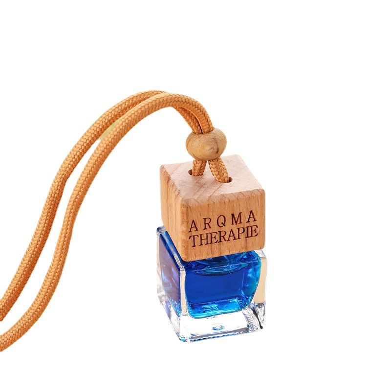 1PC 8ml Square Car Diffuser, 10 Scents Hanging Air Freshener with Refillable Bottle, Car Fragrance Decor Gift like Gardenia