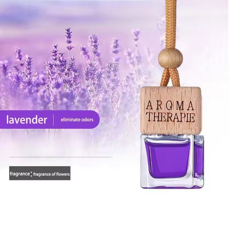 1PC 8ml Square Car Diffuser, 10 Scents Hanging Air Freshener with Refillable Bottle, Car Fragrance Decor Gift like Gardenia