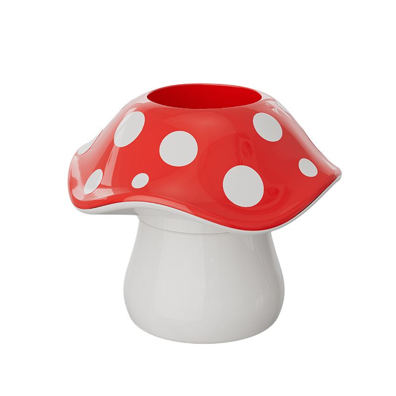 1PC Polka Dot Mushroom Storage Box For Student Dormitory Desk Stationery Sundries Pen Holder Bathroom Makeup Brush Organizer