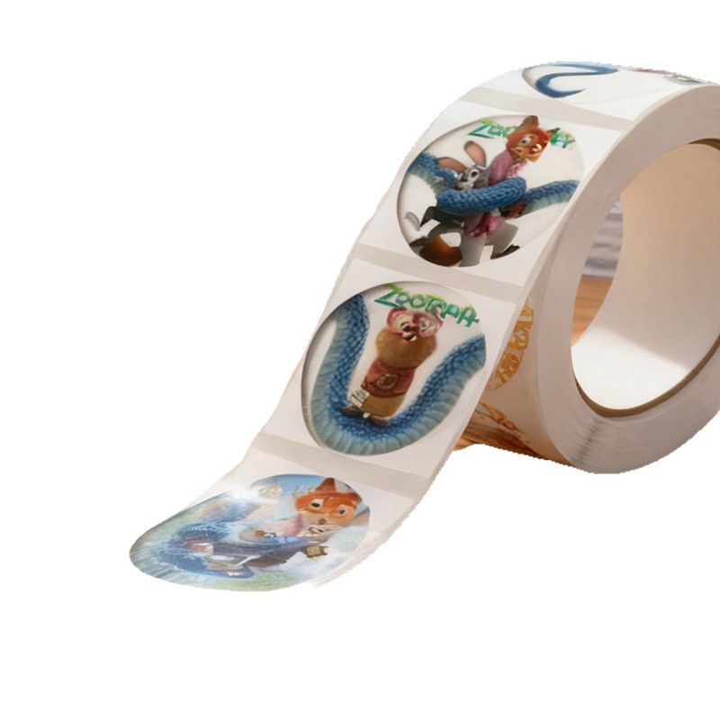 500pcs/Roll Disney Cartoon Cute Zootopia Roll Roll Stickers DIY Decoration Phone Case Notebook Water Cup Toy Gift Sticker