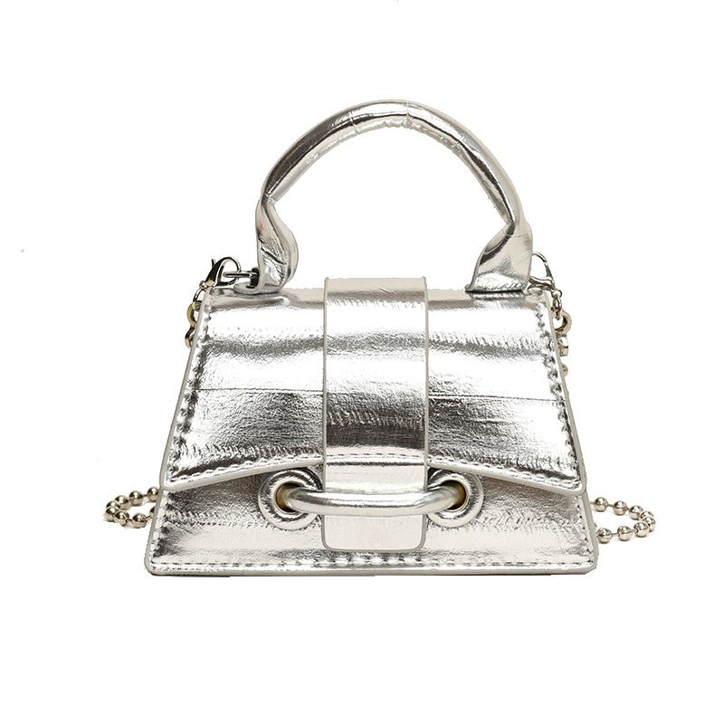 1PC Women Bag Silver Chic Crossbody Bag Luxury Designer Small Shoulder Bag Fashion Gold Mini Coin Purse Handbag for Woman