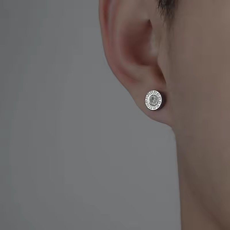1PC Pattern Zircon Earrings For Men Minimalist Style Personalized Men's Hip-Hop Cool Accessories（Attention: This is a sale, not a pair）