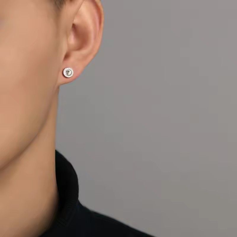 1PC Pattern Zircon Earrings For Men Minimalist Style Personalized Men's Hip-Hop Cool Accessories（Attention: This is a sale, not a pair）