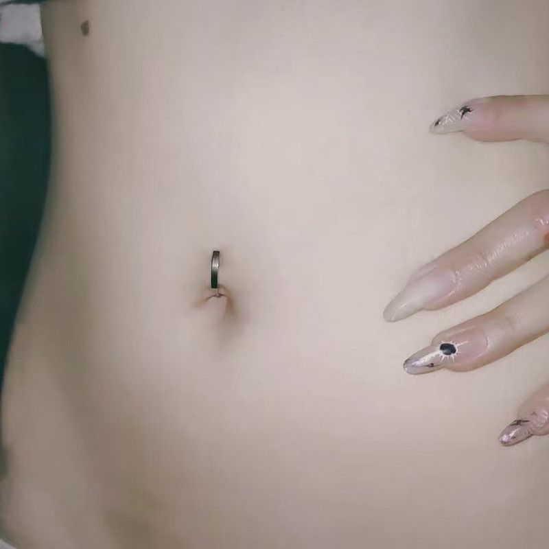 1PC Implant Grade Titanium Belly Button Ring Septum Ring Clicker Belly Clip Navel Ring Curved Barbell Piercing Jewelry