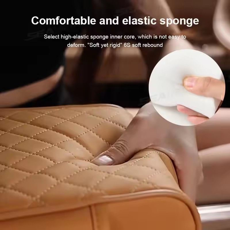 Multifunctional Thicken Car Armrest Storage Box Height Pad Leather Memory Foam Auto Center Armrest Protective Cushion Cup Holder