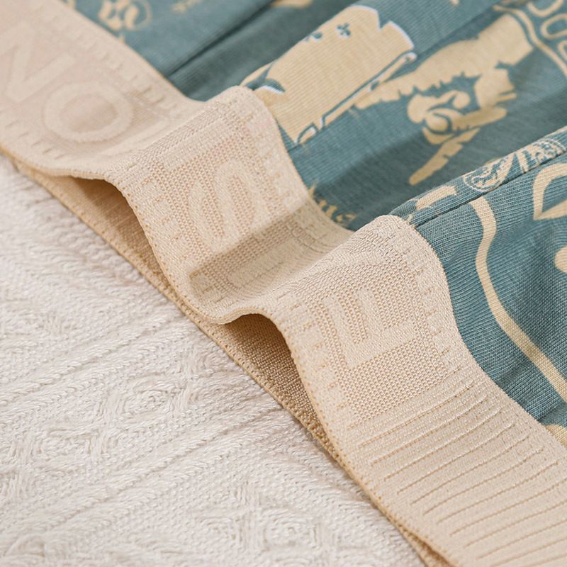 Men Underwear Print Boxers Sexy Lingerie Breathable Panties Soft Homewear Boxer Shorts Trunk Seamless Underpant Men's Clothing