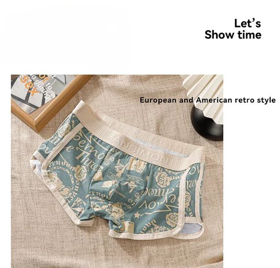 Men Underwear Print Boxers Sexy Lingerie Breathable Panties Soft Homewear Boxer Shorts Trunk Seamless Underpant Men's Clothing