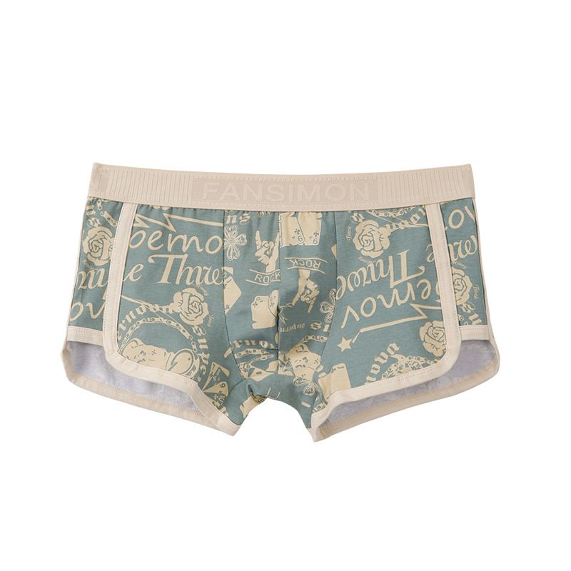 Men Underwear Print Boxers Sexy Lingerie Breathable Panties Soft Homewear Boxer Shorts Trunk Seamless Underpant Men's Clothing