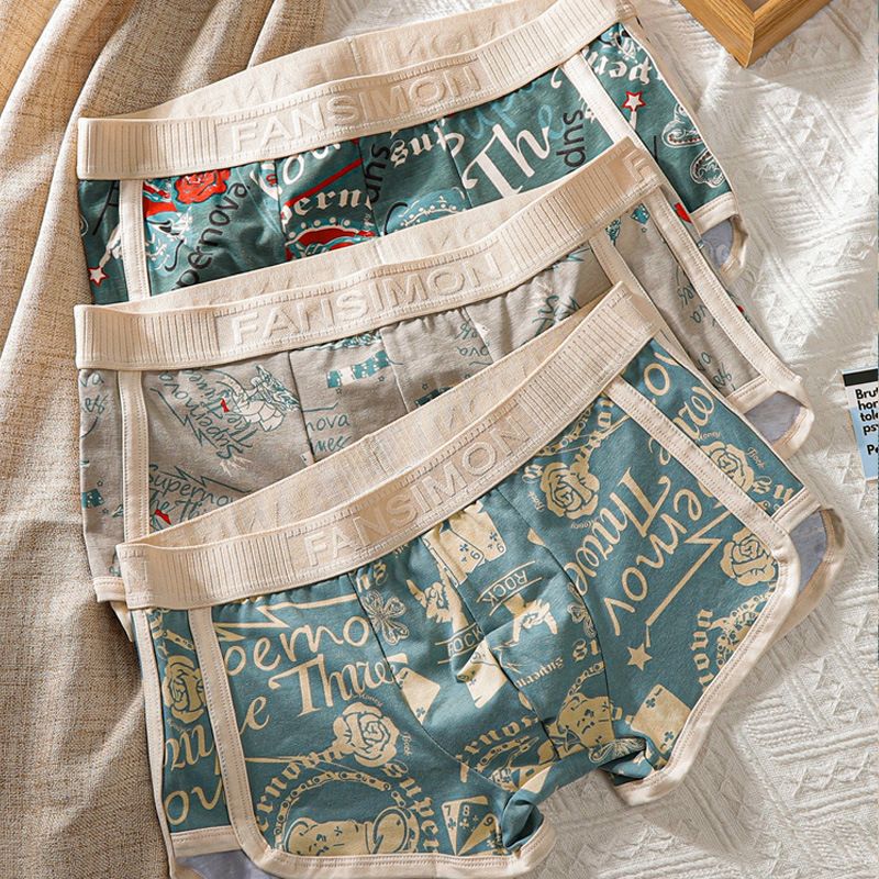 Men Underwear Print Boxers Sexy Lingerie Breathable Panties Soft Homewear Boxer Shorts Trunk Seamless Underpant Men's Clothing