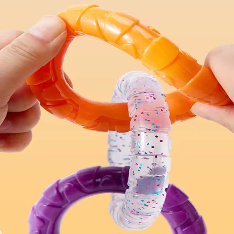 Dog Chew Toy TPR Teeth Cleaning Pet Toys For Small Medium Large Dogs Interactive Bite Resistant 3 Ring Tug Dog Toy Pet Supplies