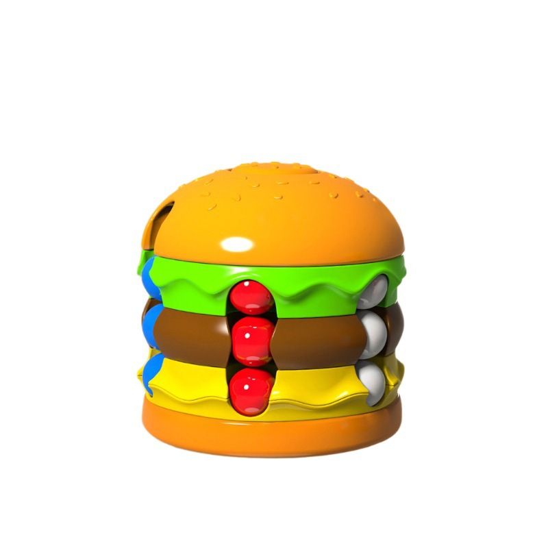 1PC Kids Magic Cube Hamburger Rotating Bean Creative Puzzle Game Adults Fingertip Fidget Stress Relief Toys for Children Gifts