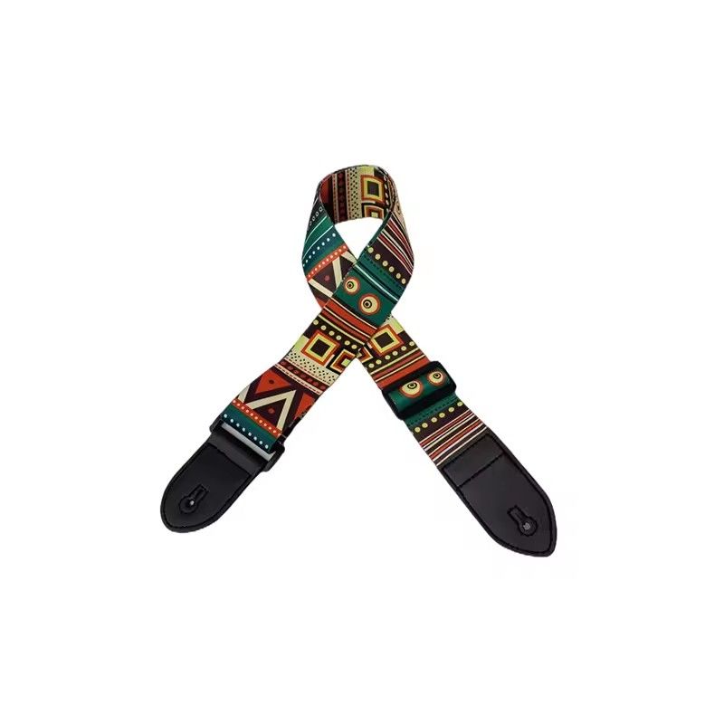 1PC 36 Inch Embroidered Electric Guitar Shoulder Strap Heat Transfer Printed Folk Guitar Bag Strap Piano Strap